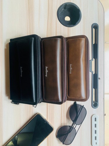 New Long Wallet Phone Pouch Coffee Brown
